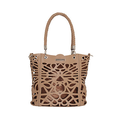 Divine Bag - Tan with bronze inner bag