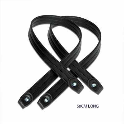 Black Straps - Medium 58cm (set of 2)